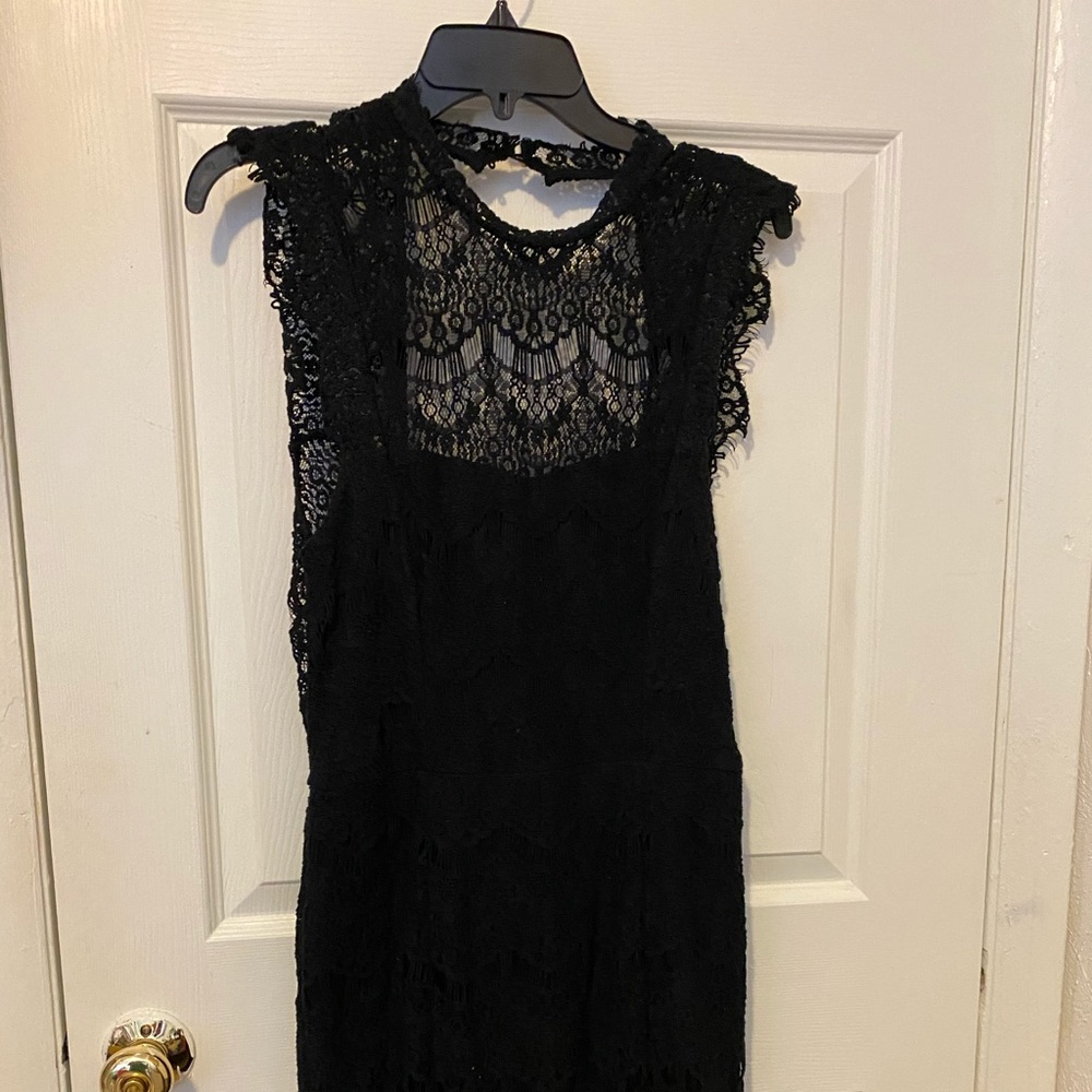 Free people black lace dress